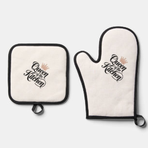 Koningin van de keuken - Elegant Ovenwant & Pannenlap Set