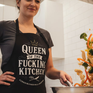 Koningin van de Keuken Grappige Aangepaste Naam Schort