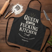 Koningin van de Keuken Grappige Aangepaste Naam Schort