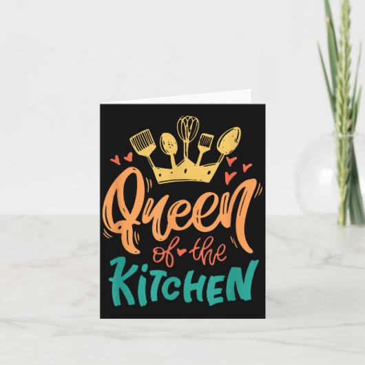Koningin Van De Keuken Moeder Moeder Chef Moederda Kaart (Voorkant)