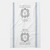 Koningin van de Keuken Monogram Gepersonaliseerde  Theedoek (Verticaal)