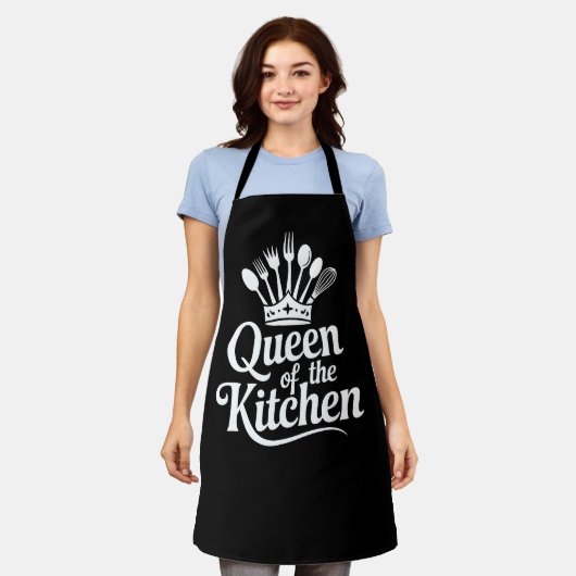Koningin van de keuken schort (Gedragen)