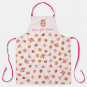 Koningin van de Keuken Tea Party Crown Pattern Schort (Voorkant)