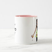 "Koningin van de keuken"/Warrior met een spatel Tweekleurige Koffiemok (Center)