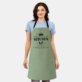 koningin van de Keukendame Chef gepersonaliseerd g Schort