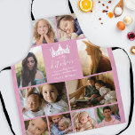 Koningin van de Keukenfotocollage Apron Schort<br><div class="desc">Moderne,  roze fotocollage apron met 10 foto's die je met je eigen,  het gezegde 'Koningin van de keuken' kunt personaliseren,  een kroon,  een schattig citaat dat 'het beste van herinneringen' staat... maakt ze",  en de personen noemen ze.</div>