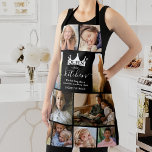 Koningin van de Keukenfotocollage Apron Schort<br><div class="desc">Omarm het plezier van het koken met ons moderne fotocollage-schort, een perfecte mix van stijl en sentimentaliteit. Volledig aanpasbaar met uw gekoesterde foto's, dit schort heeft de vertederende woorden, 'Queen of the Kitchen'. Met een kroon geaccentueerd om uw culinaire koninkrijk aan te duiden, bevat het ook een hartverwarmend citaat: 'Het...</div>