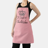 Koningin van de Keukenkruin Foodie Mam Pink Apron Schort (Insitu)