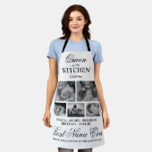 Koningin van de Kitchen Nana Foto Collage Apron Schort (Gedragen)