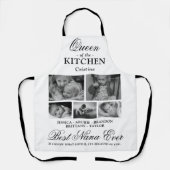 Koningin van de Kitchen Nana Foto Collage Apron Schort (Voorkant)