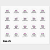Koningin van de klas ronde sticker (Vel)