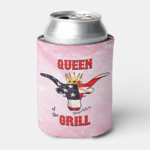 Koningin van de Koe van de Grill - Longhorn Blikjeskoeler