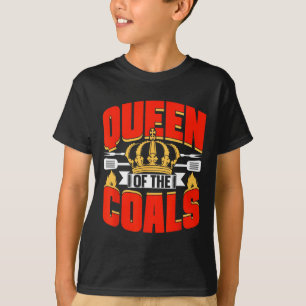 Koningin van de kolen Byrbecue vlees grill grillen T-shirt