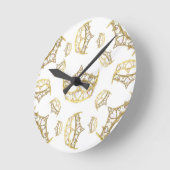 Koningin van de Kroonkast rond Tiara Wall Klok (Hoek)