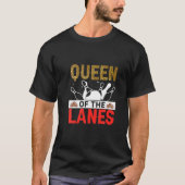 koningin van de Lanes Funny Bowler T-shirt (Voorkant)
