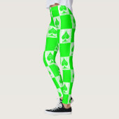 Koningin van de Leggings Groene Witte Controleurs  (Links)