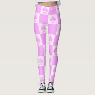 Koningin van de Leggings van de Schoppen roze cont