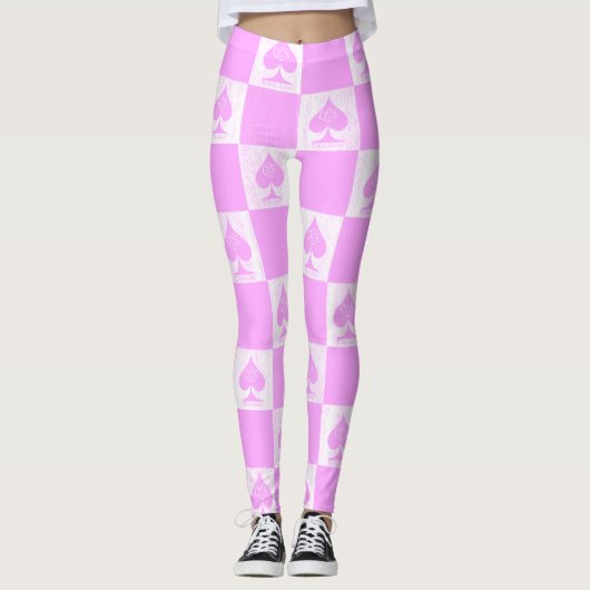 Koningin van de Leggings van de Schoppen roze cont (Voorkant)