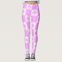 Koningin van de Leggings van de Schoppen roze cont