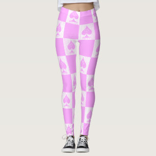 Koningin van de Leggings van de Schoppen roze cont