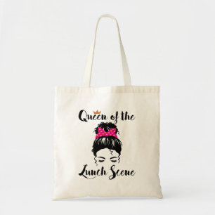 Koningin van de Lunch Scene Cafeteria Worker Women Tote Bag