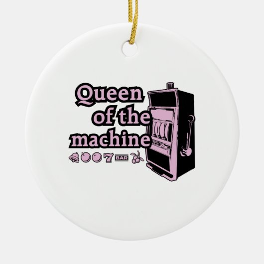 koningin van de machine keramisch ornament (Voorkant)