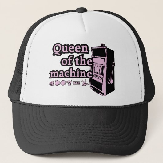 koningin van de machine trucker pet (Voorkant)
