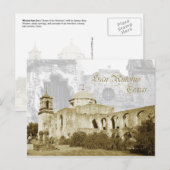 Koningin van de missies, San Antonio, Texas Briefkaart (Voorkant / Achterkant)