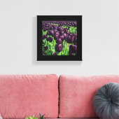Koningin van de Nacht Tulpen Canvas Afdruk (Insitu (Woonkamer))