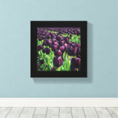 Koningin van de Nacht Tulpen Canvas Afdruk (Insitu (Houten vloer))