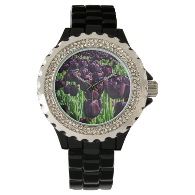 Koningin van de Nacht Tulpen Horloge (Voorkant)