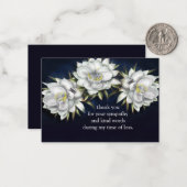 Koningin van de Nacht Witte Bloem Bedankt Notitiekaartje (Voorkant / Achterkant in situ)