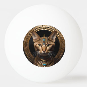 Koningin van de Nijl: Cleopatra de kat in hoofdtoo Pingpongbal