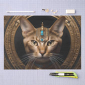 Koningin van de Nijl: Cleopatra de kat in hoofdtoo Tissuepapier (Craft)