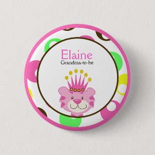 KONINGIN VAN DE OERWOUD NAAM TAG Personalized Butt Ronde Button 5,7 Cm
