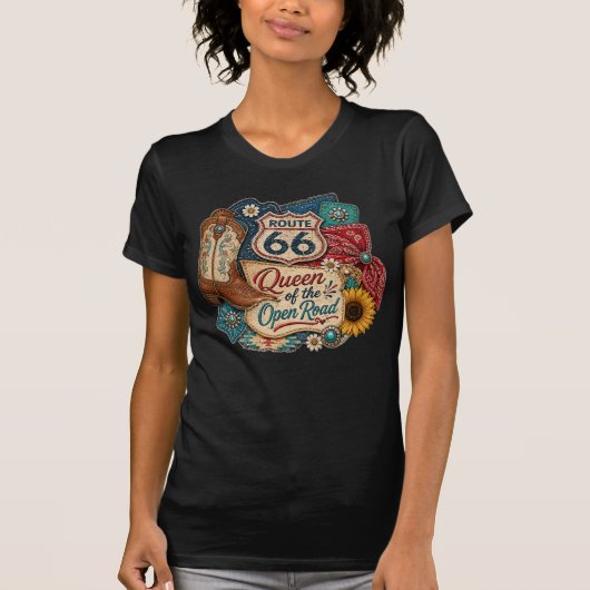 Koningin van de Open Weg Kleding T-shirt (Voorkant)