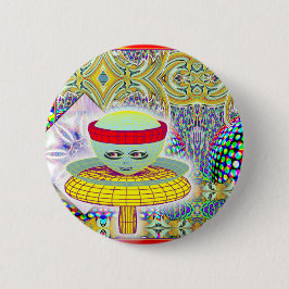 Koningin van de paddenstoel ronde button 5,7 cm