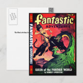 koningin van de panter wereld: Fantasy Pulp Briefkaart (Voorkant / Achterkant)
