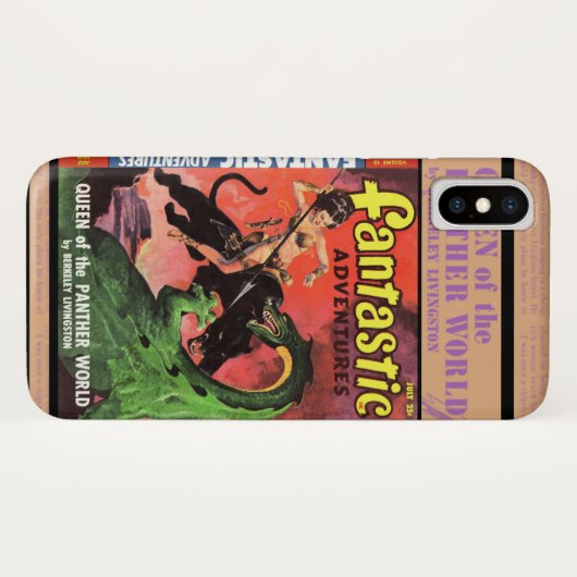 koningin van de panter wereld: Fantasy Pulp Case-Mate iPhone Case (Achterkant (horizontaal))