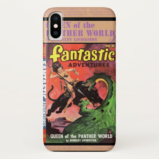 koningin van de panter wereld: Fantasy Pulp Case-Mate iPhone Case (Achterkant)
