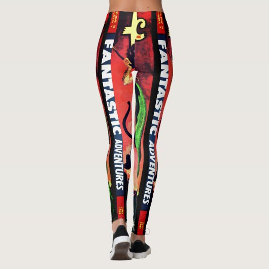 koningin van de panter wereld: Fantasy Pulp Leggings (Achterkant)