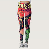 koningin van de panter wereld: Fantasy Pulp Leggings (Voorkant)