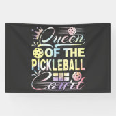 Koningin van de Pickelball Court - Kleurrijk Spandoek (Horizontaal)