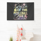 Koningin van de Pickelball Court - Kleurrijk Spandoek (Insitu)