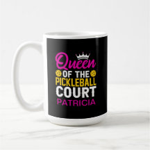 Koningin van de Pickleball Court Fun Monogram Naam
