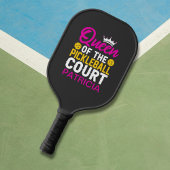 Koningin van de Pickleball Court Fun Monogram Naam Pickleball Paddle