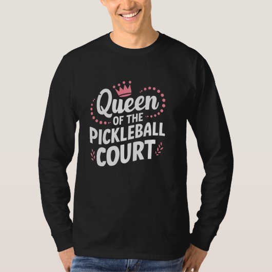 Koningin van de Pickleball Court T-shirt (Voorkant)