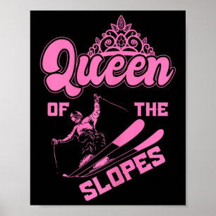 Koningin van de pistes skiën wintersport bergen poster