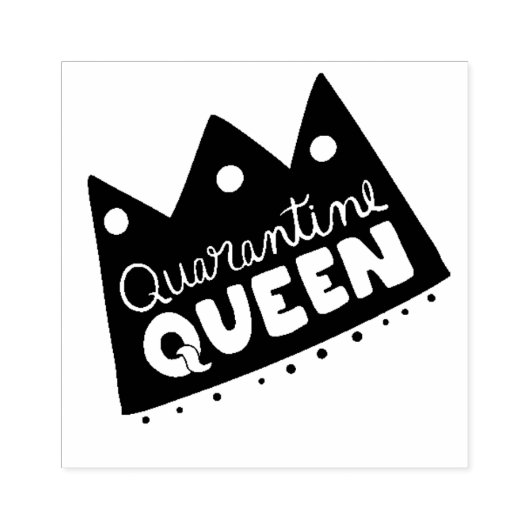 Koningin van de Quarantaine Rubberstempel (Afrduk)