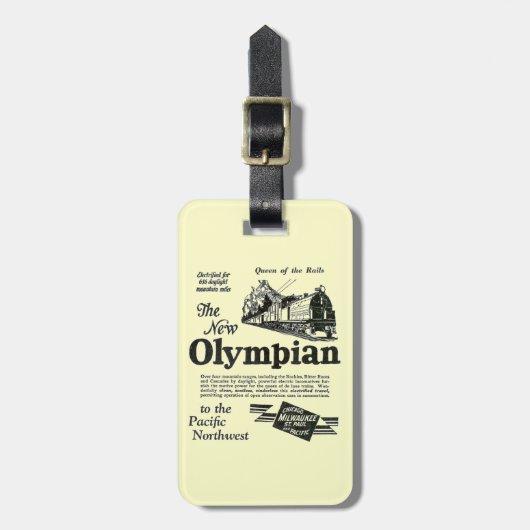 Koningin van de rails - New Olympian 1929 Bagagelabel (Voorkant verticaal)